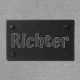 Name gemusterte Schrift Raute 20x12cm