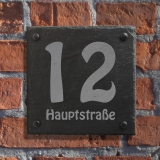 Hausnummer und Straße 20x20cm
