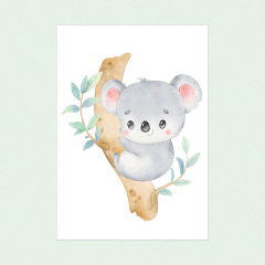 Poster Koala am Baum A4-Format